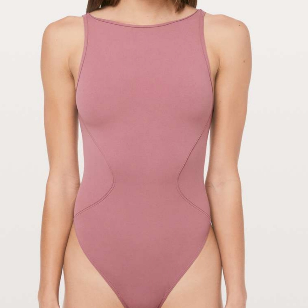 lululemon athletica Mauve Pink High-Neck Bodysuit
